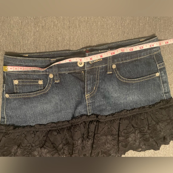 Forever 21 Blue and Black Ruffled Mini Skirt - Picture 6 of 7